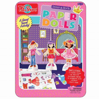 TS SHURE TIN DRESS &amp; STICK PAPER DOLLS