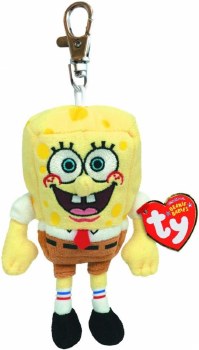 TY BEANIE CLIP SPONGEBOB