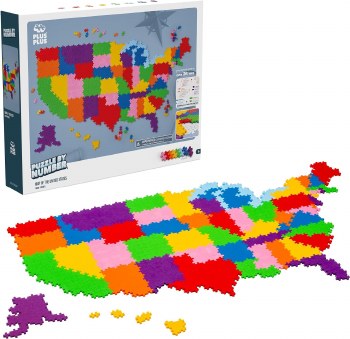 PLUS PLUS PUZZLE BY NUMBER USA MAP