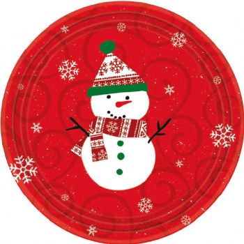 VERY MERRY 7&quot; PLATES 12CT