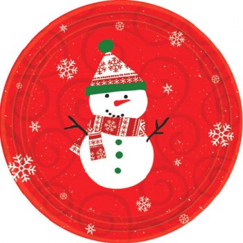 VERY MERRY PLATES 9&quot; 10CT