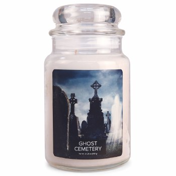 VILLAGE CANDLE LG DOME GHOST CEMETERY