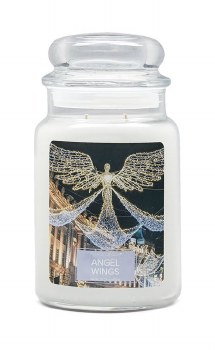 VILLAGE CANDLE LG JAR ANGEL WINGS