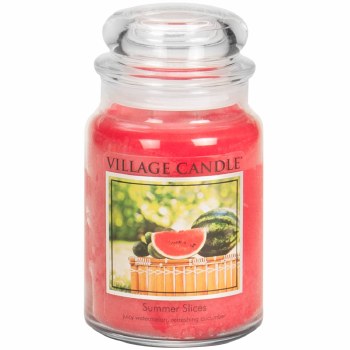 VILLAGE CANDLE LG JAR APPLE &amp; CINNAMON