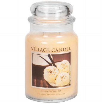 VILLAGE CANDLE LG JAR CREAMY VANILLA