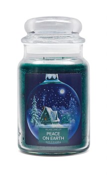 VILLAGE CANDLE LG JAR PEACE ON EARTH