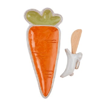 MUD PIE CARROT EVERYTHING PLATE SET