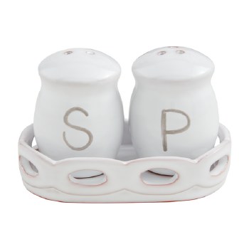 MUD PIE HAPPY SALT  PEPPER SET
