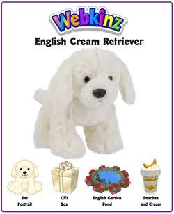 WEBKINZ ENGLISH CREAM RETRIEVER