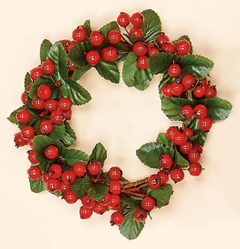 WORTH CANDLERING 4.25" BERRIES/LEAVES