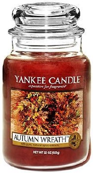 YANKEE LG CLASSIC JAR     AUTUMN WREATH