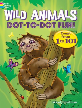 DOVER DOT TO DOT BOOK WILD ANIMALS