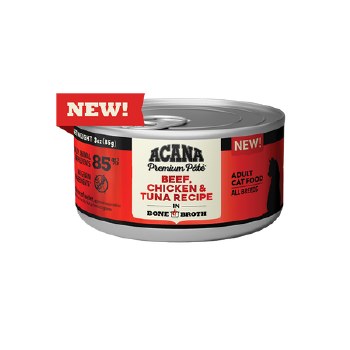Acana - Beef, Chicken, &amp; Tuna Recipe - Canned Cat Food - 3 oz