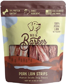 Beg &amp; Barker - Pork Loin Strips - Dog Treats - 4 oz
