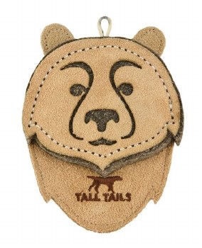 Tall Tails - Leather Bear - Dog Throw and Tug Toy - 4&quot;