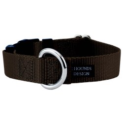2 Hounds - Dog Collar - Brown 5/8" Wide - Small