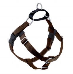 2 Hounds - Freedom No-Pull Harness - Brown 1" Wide - XL