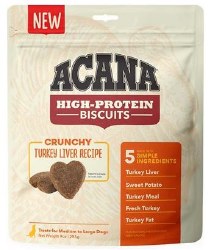 Acana - High Protein Biscuits - Turkey Liver - Crunchy Treats - Medium/Large - 9 oz