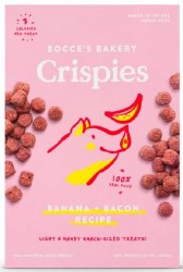 Bocce's Bakery - Crunchy Dog Treat - Crispies - Banana and Bacon - 10 oz