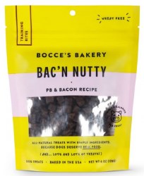 Bocce's Bakery - Soft and Chewy Dog Treats - Bac'N Nutty Training Treats - 6 oz