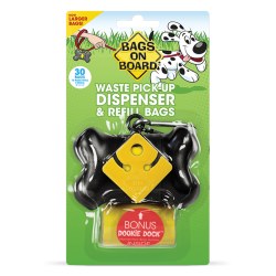 Bags on Board - Poop Bag Dispenser - Bone - Black