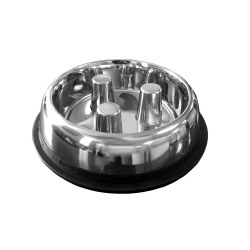 Brake-Fast Stainless Steel Slow Feed Bowl - Medium