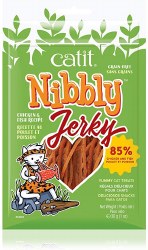 Catit - Cat Treats - Nibbly Jerky - Chicken & Fish - 1 oz