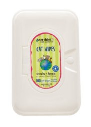 Earthbath - Grooming Wipes for Cats - Green Tea and Awapuhi - 100 ct