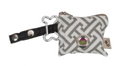 Jax & Bones - Poop Bag Holder - P.U.P. Waste Bag Dispenser - Hera Grey