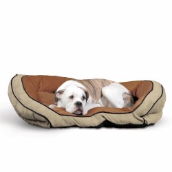 K&H - Bolster Couch - Mocha/Tan Large