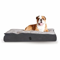 K&H - Feather-Top Ortho Bed - Gray & Black - Large