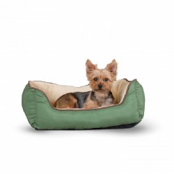 K&H - Self-Warming Lounge Sleeper - Sage/Tan - Small