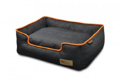 PLAY - Denim Lounge Bed - Mandarin Orange - Small
