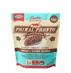 IN STORE AND CURB-SIDE PICK UP ONLY - Primal Pronto - Chicken and Salmon Formula - Raw Cat Food - 1 lbs