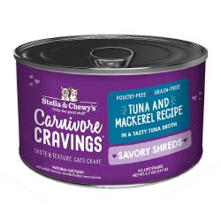 Stella & Chewy's Carnivor Cravings - Savory Shreds - Tuna & Mackerel - Canned Cat Food - 5.2oz