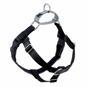 2 Hounds - Freedom No-Pull Harness - Black 1&quot; Wide - XXL