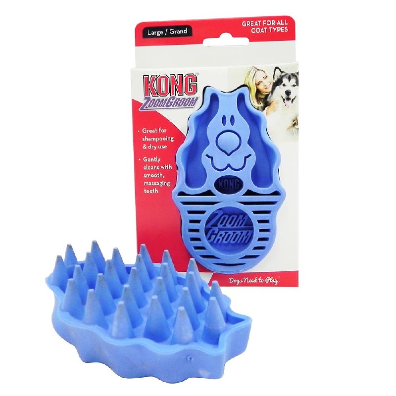 kong zoom groom dog boysenberry