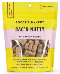 Bocce's Bakery - Soft and Chewy Dog Treats - Bac'N Nutty - 6 oz