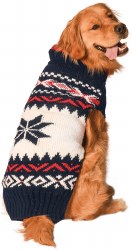 Chilly Dog - Apres Ski Dog Sweater - Navy Vail - XL