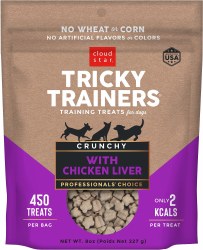 Cloud Star Tricky Trainers - Crunchy Liver Flavor - Dog Treats - 8 oz