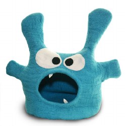 Dharma Dog Karma Cat - Felted Bed - Monster Cave - Turquoise