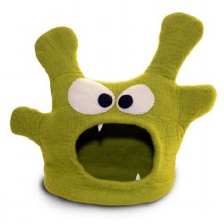 Dharma Dog Karma Cat - Felted Bed - Monster Cave - Green