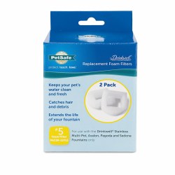 Drinkwell - Foam Fountain Pre-Filters - Lotus, Pagoda, Avalon, Stainless Steel- 2 pack