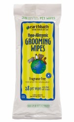 Earthbath - Hypoallergenic Grooming Wipes for Dogs - Fragrance Free - 28 ct