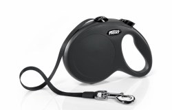 Flexi - Classic Tape Retractable Dog Leash - Black - Large - 16'