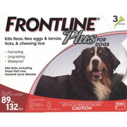 Frontline Plus - 89 to 132 lb Dog - 3 months