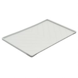 Messy Mutts - Silicone Food Mat with Rods - Light Gray - Large