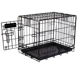 Petmate - 2 Door Wire Crate - 19" x 12" x 15" - Black