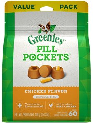 Greenies - Canine Pill Pockets - Chicken Capsules  - 15.8 oz
