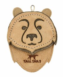 Tall Tails - Leather Bear - Dog Throw and Tug Toy - 4"